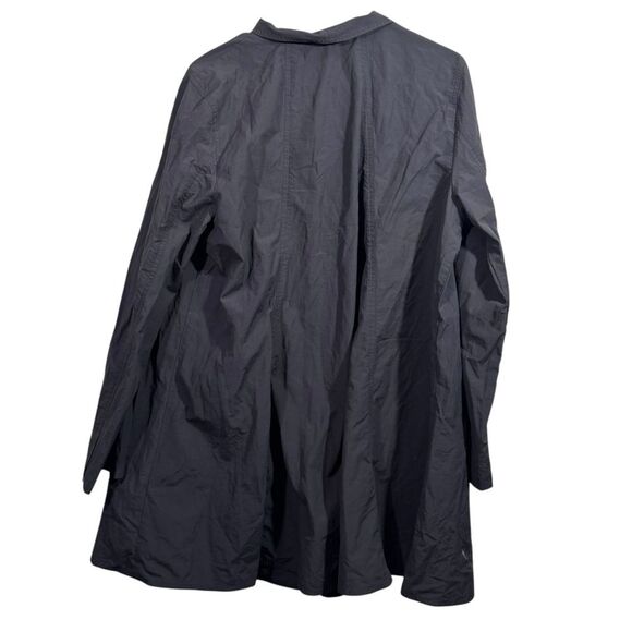 Eileen Fisher Charcoal Grey Tunic Length Rain Jacket - Picture 2 of 7